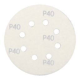 Titan   40 Grit 8-Hole Punched Multi-Material Sanding Discs 125mm 5 Pack