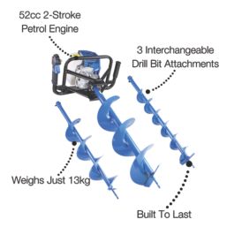 Hyundai HYEA5200X  Petrol 52cc Earth Auger, Borer & Drill