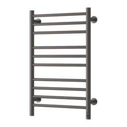 Reina 800mm x 500mm 358BTU Gunmetal Flat Electric Towel Radiator