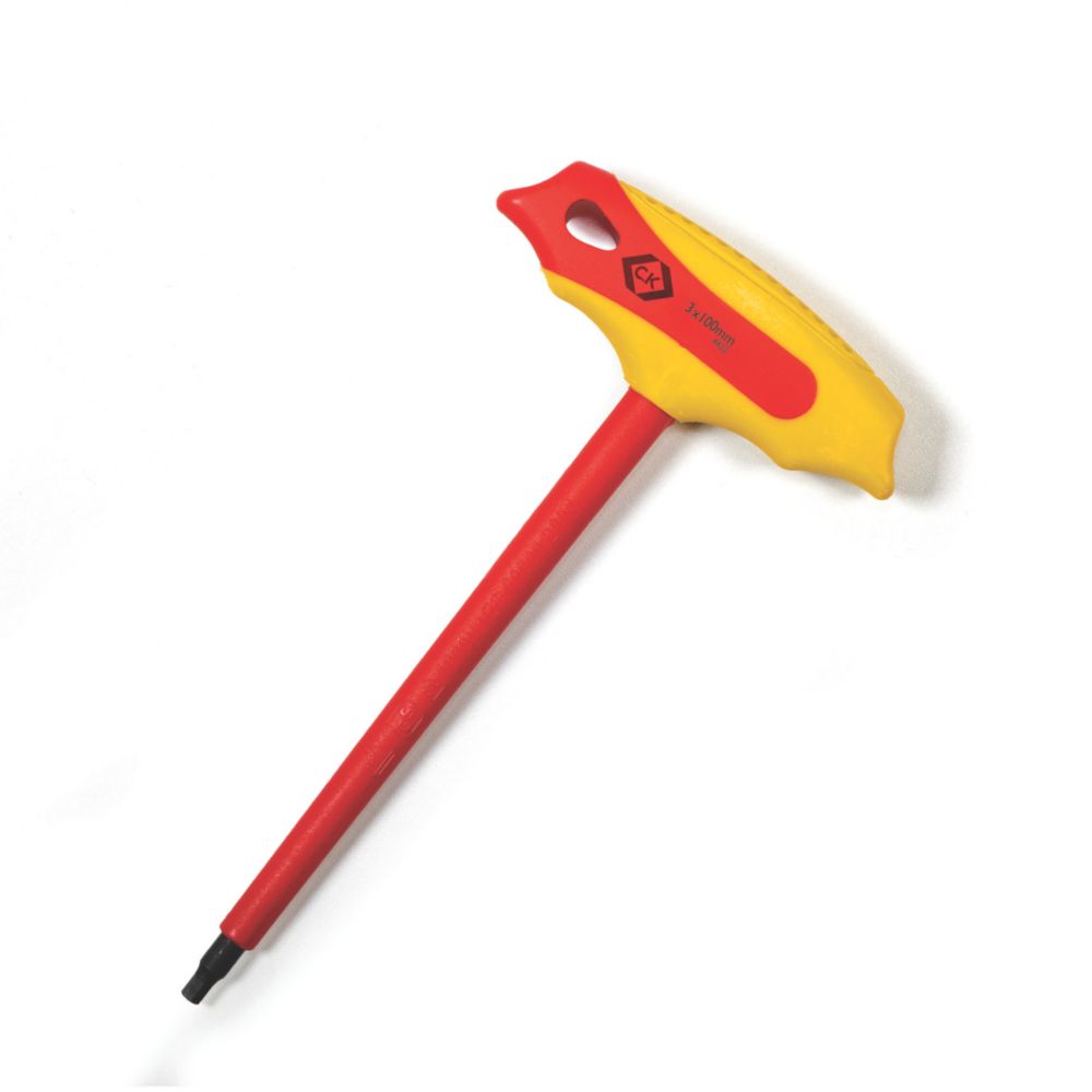 C.K Metric VDE Insulated T Handle Hex Key Set 5 Pieces Screwfix