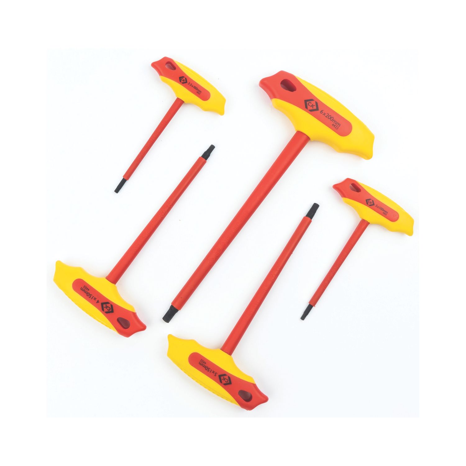 C.K Metric VDE Insulated T-Handle Hex Key Set 5 Pieces (280PV)