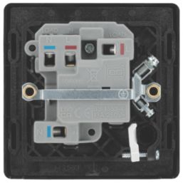 British General Evolve 13A Switched Fused Spur with LED Matt Black with Black Inserts