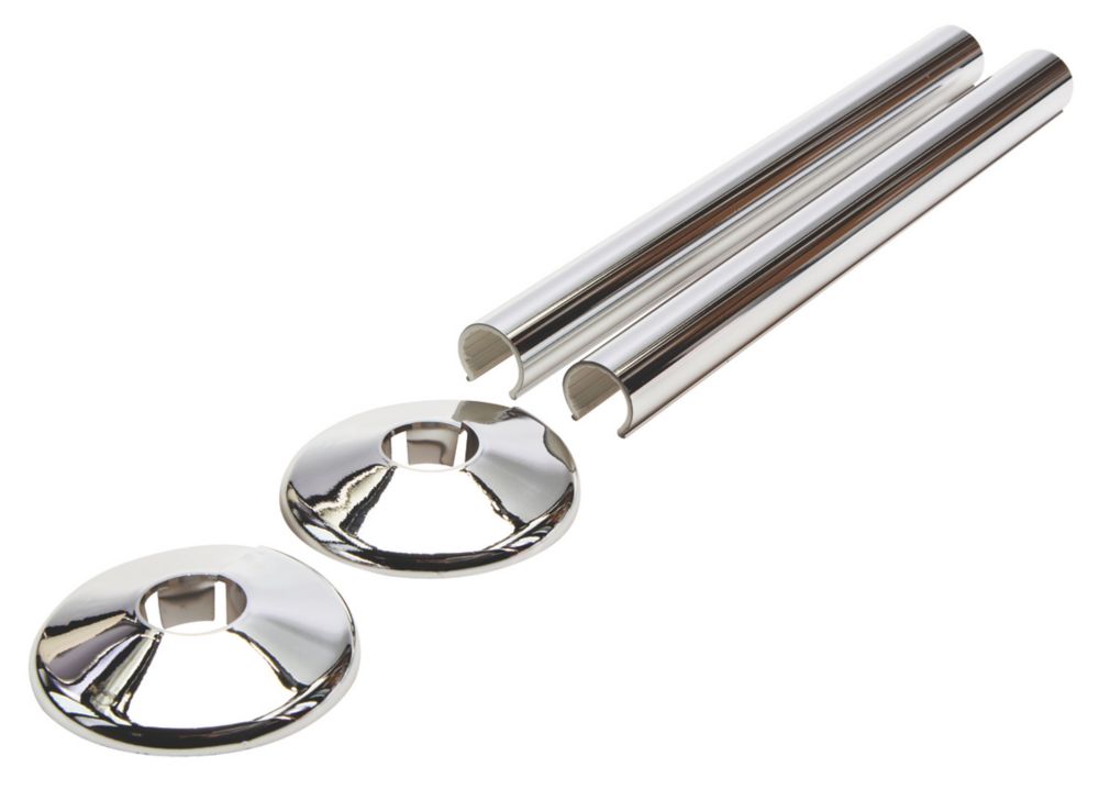 Talon Snappit Radiator Tail Pipe Cover Chrome-Effect 18mm x 200mm 2 Pack