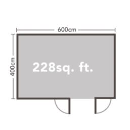 Forest Wolverley 19' 6" x 13' (Nominal) Pent Timber Log Cabin