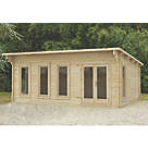 Forest Wolverley 19' 6" x 13' (Nominal) Pent Timber Log Cabin