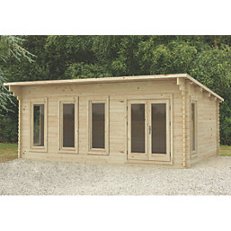 Forest Wolverley 19' 6" x 13' (Nominal) Pent Timber Log Cabin