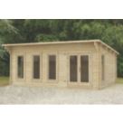 Forest Wolverley 19' 6" x 13' (Nominal) Pent Timber Log Cabin