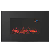 Focal Point Charmouth Black Remote Control Wall-Mounted Electric Fire