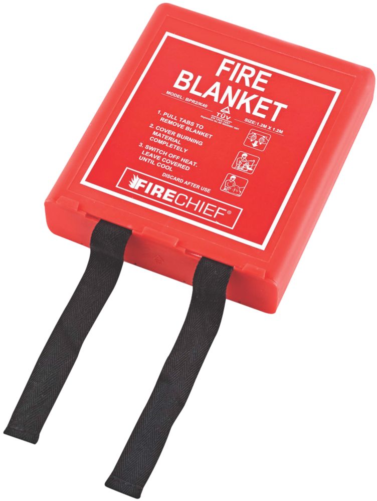 Firechief Fire Blanket with Rigid Case 1.2m x 1.2m Screwfix