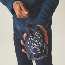 Regatta Pack It III Waterproof & Breathable Jacket Navy 4X Large Size 61.8" Chest
