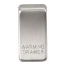 Knightsbridge 'WARMING DRAWER' Switch Cover Brushed Chrome