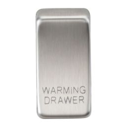 Knightsbridge 'WARMING DRAWER' Switch Cover Brushed Chrome