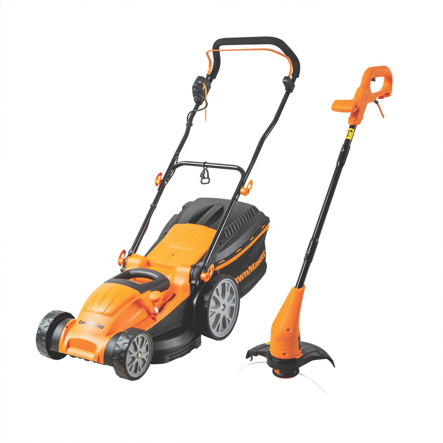 LawnMaster MEB1840M Combo 240V Electric Lawn Mower & 2-in-1 Grass Trimmer/Edger (281CU)