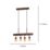 Eglo Townshend 4 Pendant Light Brown/Black