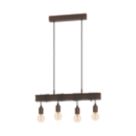 Eglo Townshend 4 Pendant Light Brown/Black