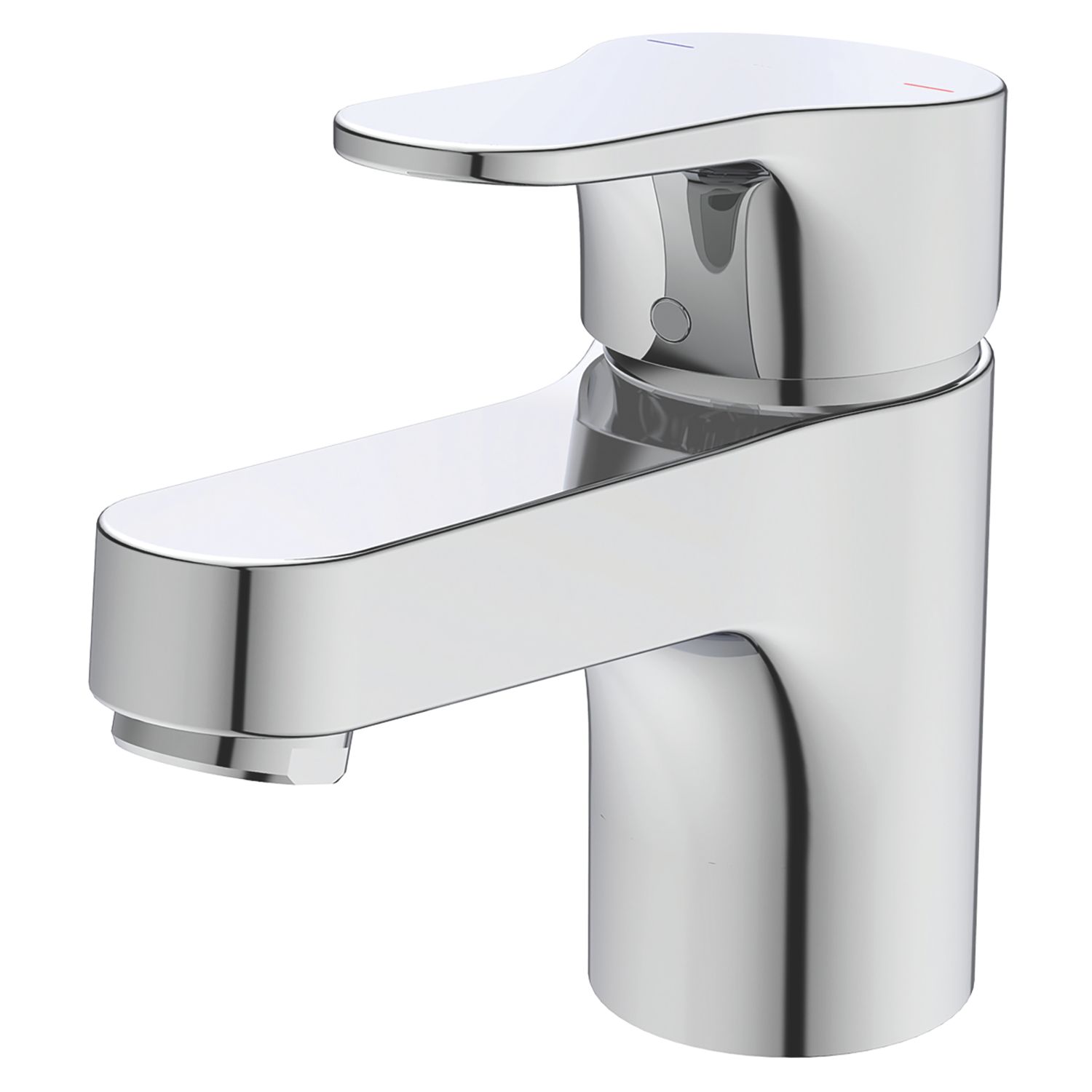 Ideal Standard Cerabase Single Lever Mini Basin Mixer with Clicker Waste Chrome/Silver (281KC)