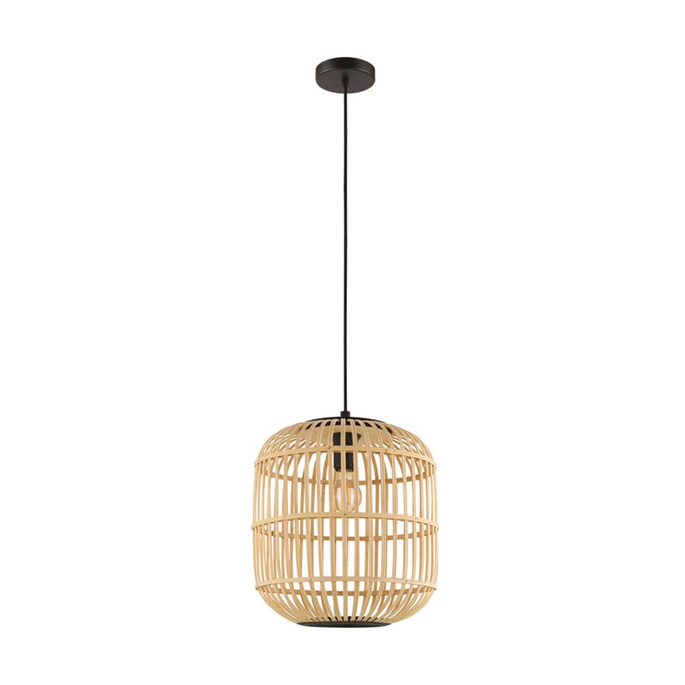 Eglo Bordesley 35cm Single Pendant Light Black - Screwfix