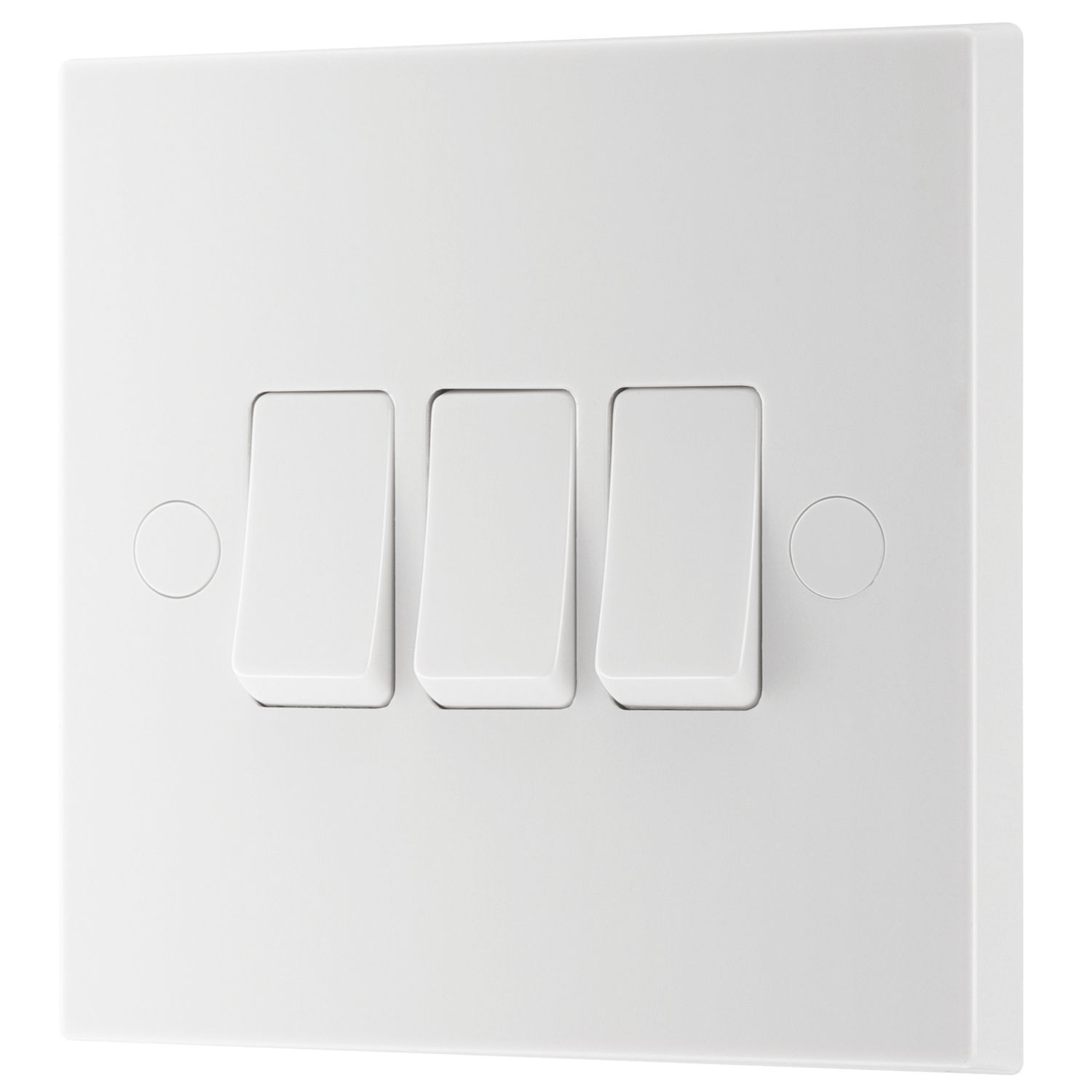 British General 900 Series 20A 16AX 3-Gang 2-Way Light Switch White (281PM)