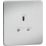 Knightsbridge  13A 1-Gang Unswitched Socket Matt White with White Inserts