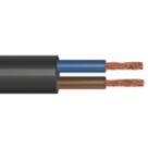 Time 2182Y Black 2-Core 0.5mm² Flexible Cable 10m Coil