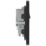 British General Evolve 13A 1-Gang SP Switched Socket Grey  with Black Inserts