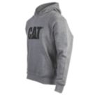 CAT Trademark Hooded Sweatshirt Heather Grey Small 36-38" Chest