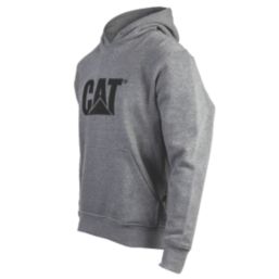 CAT Trademark Hooded Sweatshirt Heather Grey Small 36-38" Chest