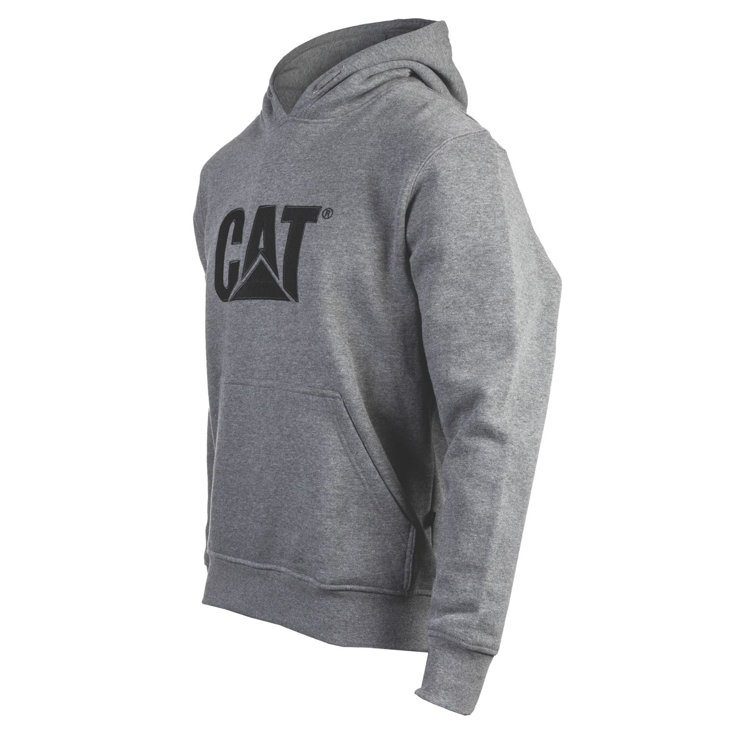 CAT Trademark Hooded Sweatshirt Heather Grey Small 36-38" Chest (281VF)