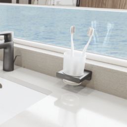 Hansgrohe AddStoris Toothbrush Tumbler Brushed Black Chrome