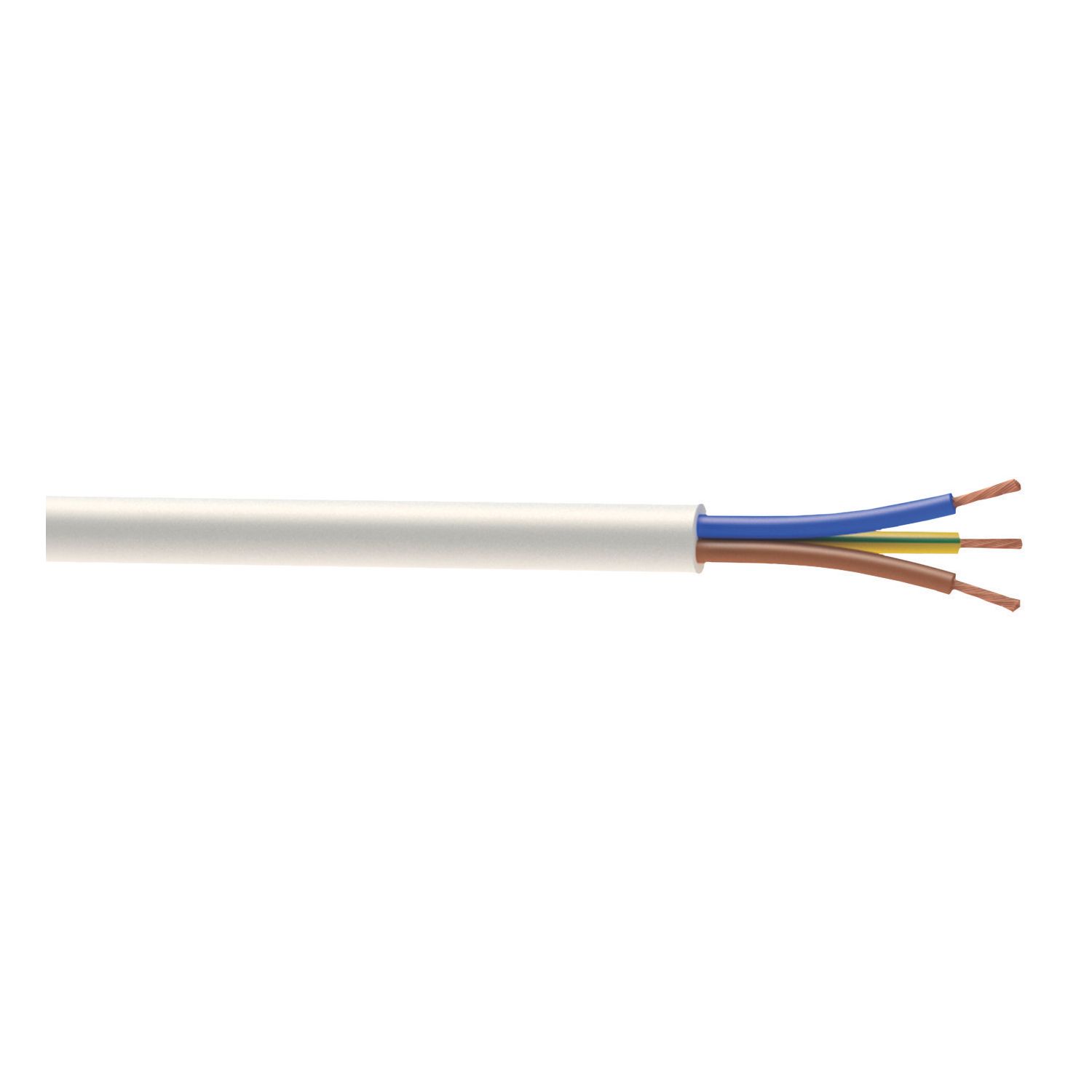 Time 3183TQ White 3-Core 1.5mm² Flexible Cable 5m Coil (28239)
