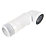 McAlpine  Flexible 90° Angled Pan Connector White 340mm