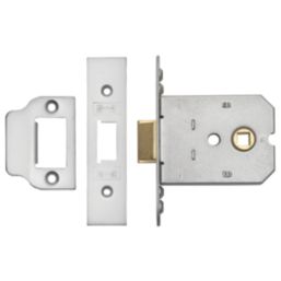 Eurospec Satin Chrome Flat Mortice Latch 76mm Case - 55mm Backset