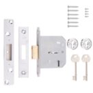 ERA  5 Lever Chrome Mortice Deadlock 76mm Case - 56mm Backset