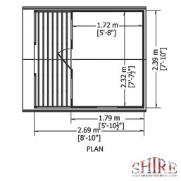 Shire Lodge 8' x 9' (Nominal) Shiplap T&G Timber Playhouse