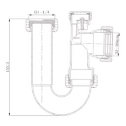 Flomasta Fixed 32mm Basin Swivel P Trap