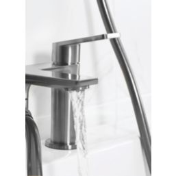 Bristan Frammento Gun Metal 150mm Deck Mounted Dual Control Manual Shower Mixer Tap