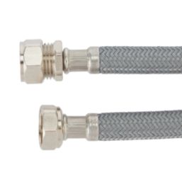 Flomasta Straight Flexible Compression Hose 15mm x 15mm x 1000mm