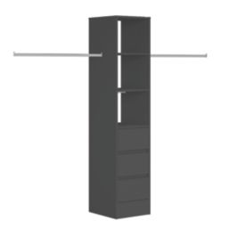 Spacepro  Interior Storage Tower Unit Black 450mm x 2100mm