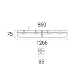 4lite  Single 4ft Non-Maintained Emergency LED Batten 20W 2088lm