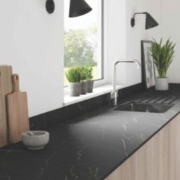 Wilsonart  Matt Black Stone Effect Laminate Worktop 3000mm x 650mm x 12mm