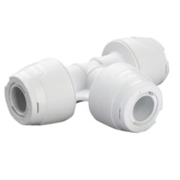 Hep2O  Plastic Push-Fit Equal Keyless Tee 10mm 10 Pack