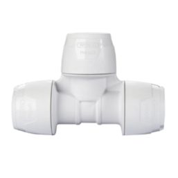 Hep2O  Plastic Push-Fit Equal Keyless Tee 10mm 10 Pack