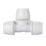 Hep2O  Plastic Push-Fit Equal Keyless Tee 10mm 10 Pack