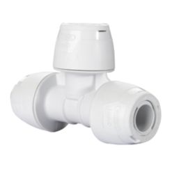 Hep2O  Plastic Push-Fit Equal Keyless Tee 10mm 10 Pack