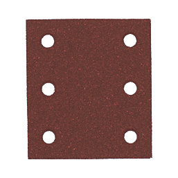 Flexovit  A203F 80 Grit 6-Hole Punched Multi-Material Sanding Sheets 114mm x 102mm 5 Pack