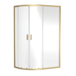 ETAL SMQU129BB-E6 Framed Offset Quadrant Shower Enclosure  Brushed Brass 1180mm x 880mm x 1900mm