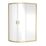 ETAL SMQU129BB-E6 Framed Offset Quadrant Shower Enclosure  Brushed Brass 1180mm x 880mm x 1900mm