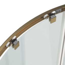 ETAL SMQU129BB-E6 Framed Offset Quadrant Shower Enclosure  Brushed Brass 1180mm x 880mm x 1900mm