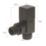 Towelrads  15mm x 1/2" Black Angled Designer Manual Radiator Valve & Lockshield  2 Pack