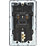 Knightsbridge  45A 2-Gang DP Control Switch Matt Black with LED